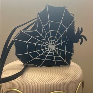 Spider Web Black Crossbody Bag
